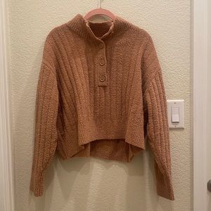 Brown Button Sweater